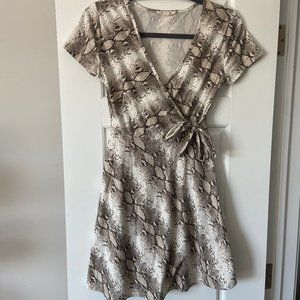 Snake print mini dress